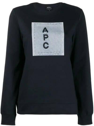 Apc A.p.c. Contrast Logo Jumper - 蓝色 In Blue