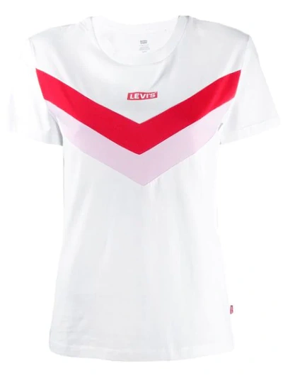 Levi's Logo Panelled T-shirt - 白色 In White