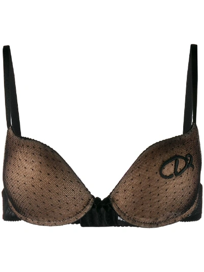 Dsquared2 Polka Dot Bra In Black