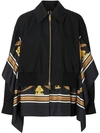 BURBERRY SCARF-DETAIL BOMBER JACKET