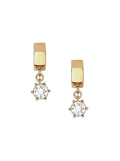 Burberry Crystal Charm Gold-plated Nut Earrings In Light Gold