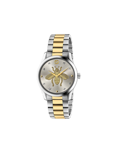 Gucci G-timeless 38mm Watch In Metallic