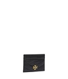 Tory Burch Kira Chevron Card Case In Black