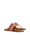 TORY BURCH PATOS WOVEN DISK SANDALS,192485207484