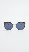 FENDI LOGO TRIM CAT EYE SUNGLASSES