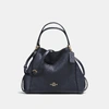 Coach Edie Schultertasche 28 In Navy/light Gold