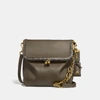 Coach Rider Bag 24 With Snakeskin Detail In Moss/brass