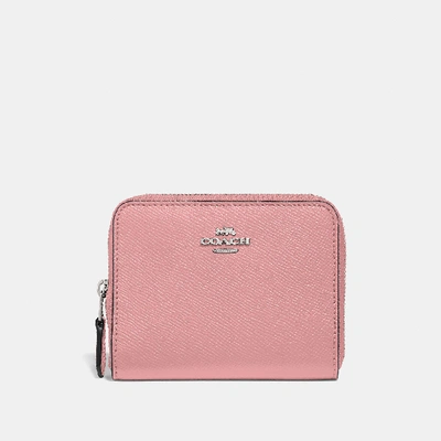 Coach Small Zip Around Wallet In Pink
