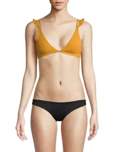 L*space Ruffle Bikini Top In Yellow