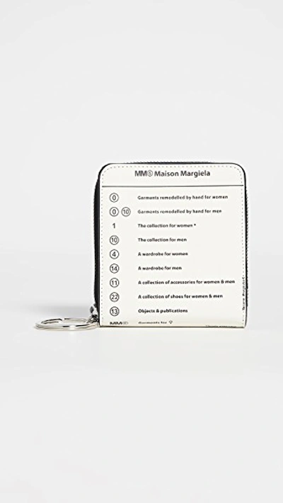 Mm6 Maison Margiela Small Zip Wallet In White/black