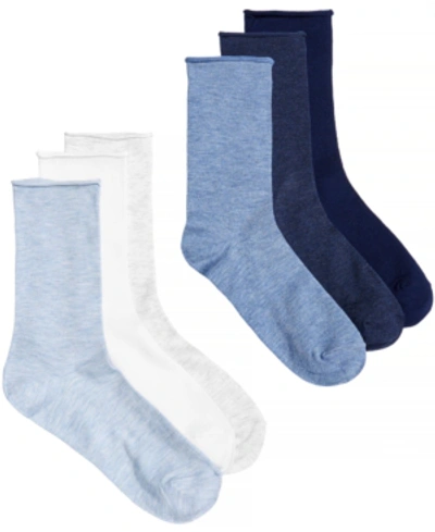 Polo Ralph Lauren Women's 6 Pack Roll-top Trouser Socks In White Assorted