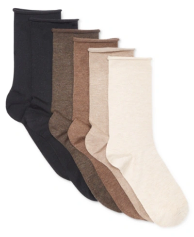 Polo Ralph Lauren Women's 6 Pack Roll-top Trouser Socks In Oatmeal Heather