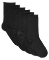 POLO RALPH LAUREN WOMEN'S 6 PACK ROLL-TOP TROUSER SOCKS