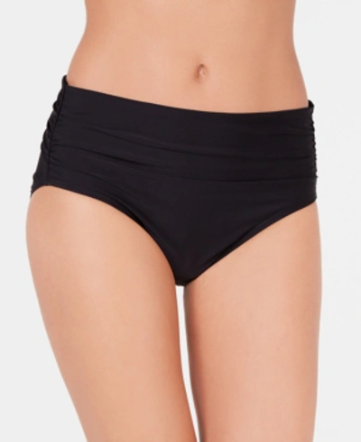 Calvin Klein Pleated Underwire Bikini Top High Waist Bikini Bottoms In Black