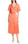 EQUIPMENT ORLENNA SILK BLEND MIDI SHIRTDRESS,19-2-005701-DR01873