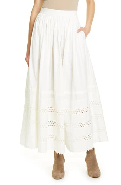 Polo Ralph Lauren Cotton Maxi Skirt In White