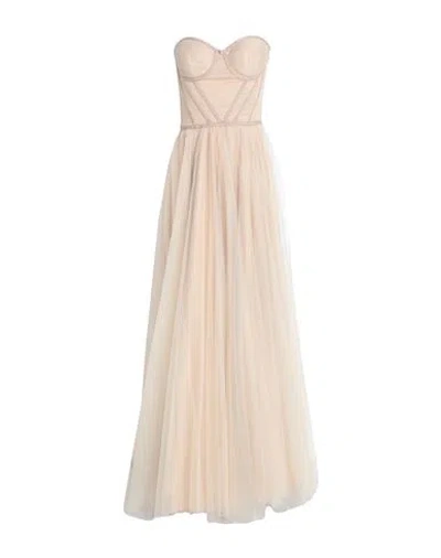 19:13 Dresscode Woman Maxi Dress Beige Size 4 Polyester In Beige