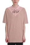 FRED PERRY OVERSIZED PINK COTTON POLO,10962364