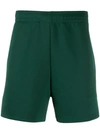 ACNE STUDIOS ACNE STUDIOS FACE PATCH TRACK SHORTS - 绿色