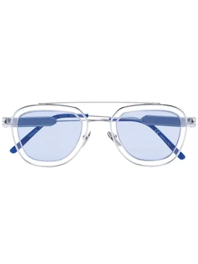 Calvin Klein 205w39nyc Aviator Sunglasses - 蓝色 In Blau