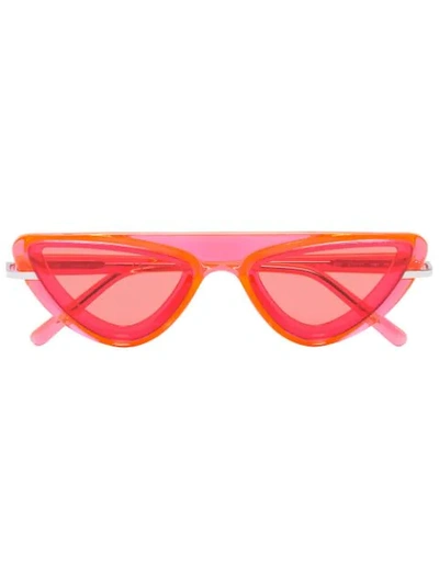 Calvin Klein 205w39nyc Cat Eye Sunglasses - 橘色 In Orange