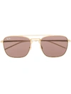 Ray Ban Ray-ban Square Frame Sunglasses - Gold