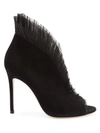 GIANVITO ROSSI GINEVRA TULLE & SUEDE ANKLE BOOTS,0400011007010