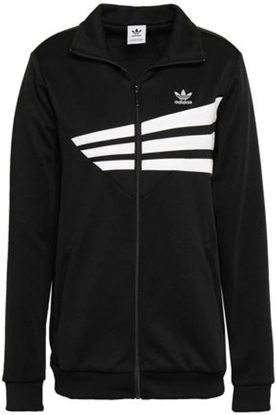 Adidas Originals Striped Jersey Track Jacket In Black