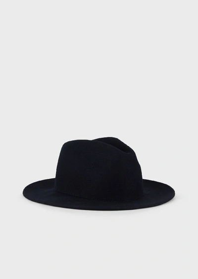 Emporio Armani Fedora Hats - Item 46652928 In Navy Blue