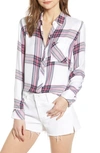 Rails Hunter Plaid Shirt In White Rose Navy