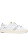 D.A.T.E. D.A.T.E. LOGO PERFORATED SNEAKERS - WHITE