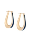 ANNELISE MICHELSON ANNELISE MICHELSON ELLIPSE EXTRA SMALL ENAMEL HOOPS - 金色