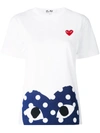 Comme Des Garçons Play T-shirt In Cotone Bianco Con Cuore Rosso Unisex In White