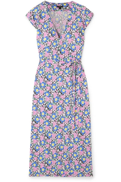 Jcrew Fabrizia Floral print Jersey Wrap Dress In Pink ModeSens