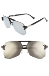 GREY ANT YESWAY 60MM SUNGLASSES - SILVER LENS/ SILVER HARDWARE,YWNU