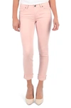Kut From The Kloth Amy Crop Straight Leg Jeans In Pale Blush