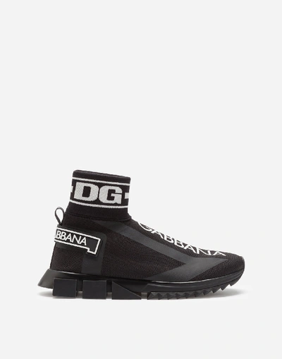 Dolce & Gabbana Dolce And Gabbana Black Sorrento High-top Sneakers In Black,white