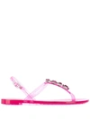 CASADEI CASADEI CRYSTAL EMBELLISHED SANDALS - PINK