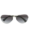 Ray Ban Aviator Sunglasses In Silver
