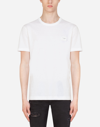 DOLCE & GABBANA COTTON T-SHIRT WITH BRANDED TAG