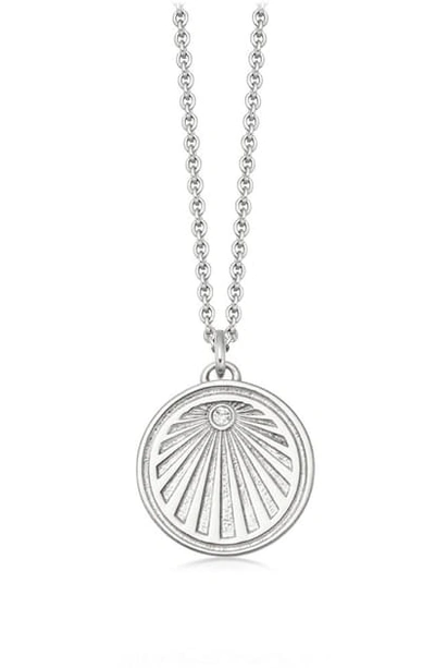 Astley Clarke Sunrise Celestial Pendant Necklace In Silver