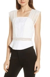 REBECCA MINKOFF GINA LINEN BLEND TOP,SU19501608