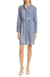 EQUIPMENT RAVENA PRINT LONG SLEEVE SILK BLEND SHIRTDRESS,19-2-005179-DR02040