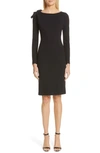 EMPORIO ARMANI LONG SLEEVE JERSEY SHEATH DRESS,6G2A8Q2JFAZ0999