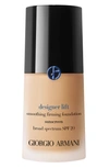 GIORGIO ARMANI DESIGNER LIFT SMOOTHING FIRMING FULL COVERAGE FOUNDATION WITH SPF 20,L28797