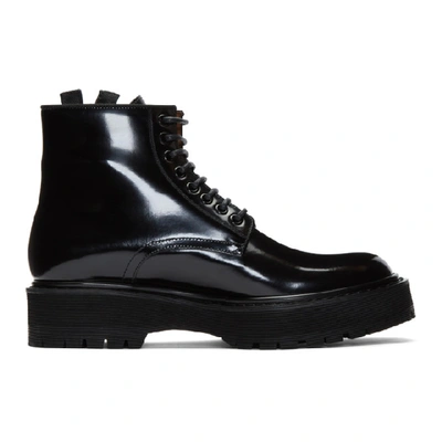 Givenchy 黑色 Camden 工装靴 In 001-blk