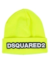DSQUARED2 KNIT HAT DOUBLE WOOL W/PATCH,10962598