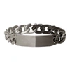 MAISON MARGIELA MAISON MARGIELA SILVER AND BLACK CHAIN-LINK BRACELET