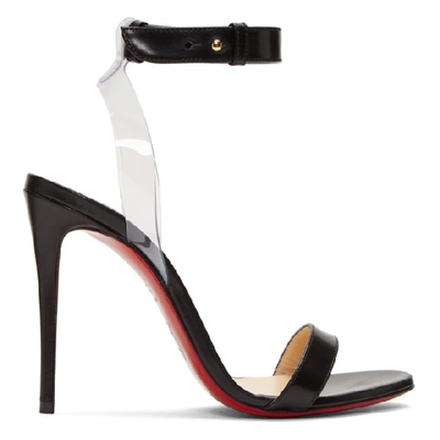 Christian Louboutin Jonatina 100 Leather Sandals In Black