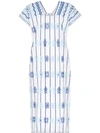 PIPPA HOLT EMBROIDERED KAFTAN MIDI-DRESS